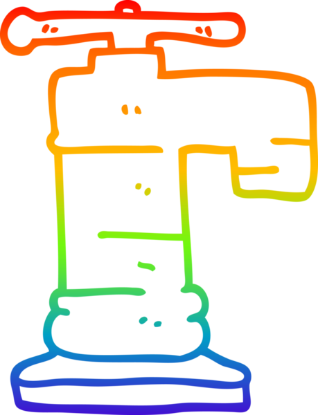 bir insan tarafından çizilmiş bir karikatür musluğunun çizimi