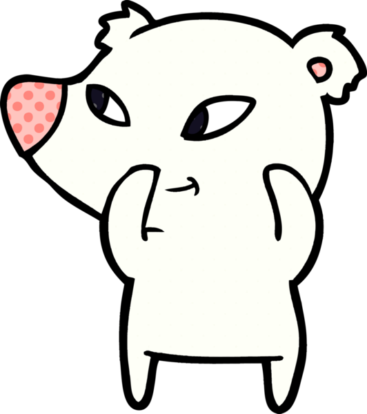 Bir insan tarafından çizilmiş kutup ayısı karikatürü