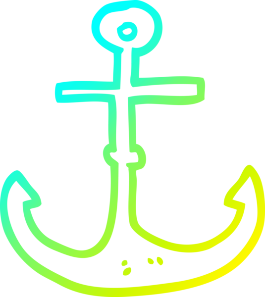 Bir insan tarafından çizilen karikatür gemisinin soğuk gradyan çizgisi.