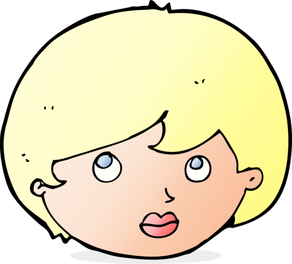 Bir insan tarafından çizilmiş kadın yüzü.