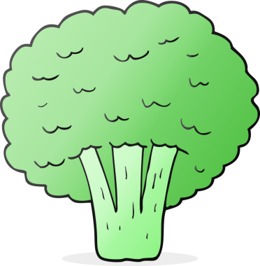 Bir insan tarafından çizilmiş serbest çizim brokoli.