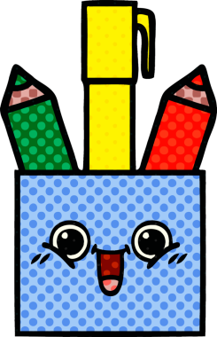 Bir insan tarafından çizilmiş bir kalem kapının çizgi roman stili