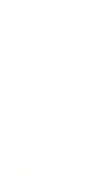 Bir insan tarafından çizilen neşeli köpek tebeşiri.