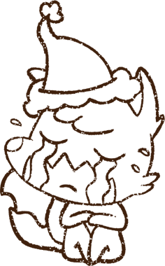 Ağlayan Tilki Kömürü Bir insan tarafından çizilmiş