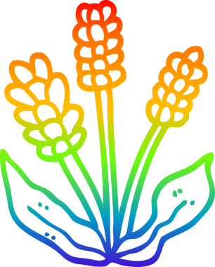 gökkuşağı gradyan çizgi çizimi bir insan tarafından çizilmiş lavanta çizgi