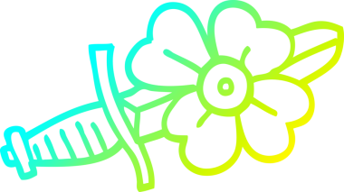 Bir insan tarafından çizilmiş bir dövme hançeri sembolünün soğuk gradyan çizimi.