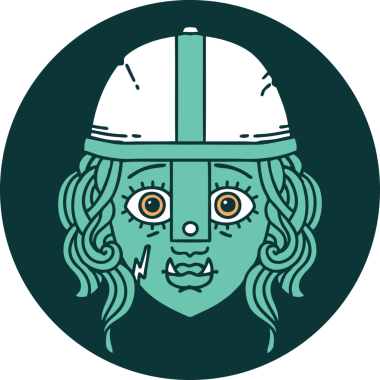 Bir insan tarafından çizilmiş Ork savaşçısı karakteri simgesi