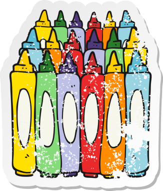 Bir insan tarafından çizilmiş bir karikatürün gerilimli yapıştırması.