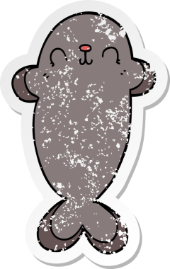 Bir insan tarafından çizilmiş karikatür mührü.