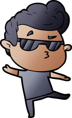 Bir insan tarafından çizilmiş havalı bir çizgi film.