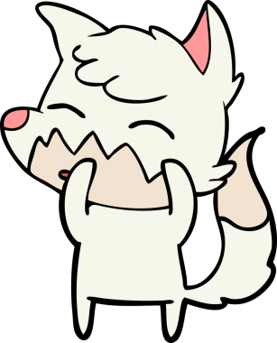 bir insan tarafından çizilmiş tilki çizgi filmi