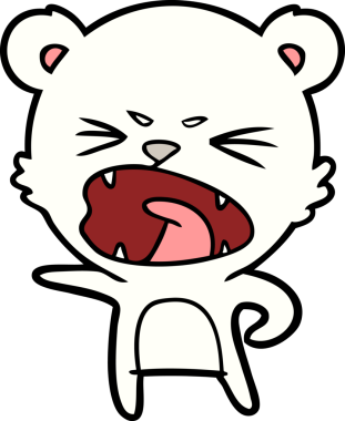 Bir insan tarafından çizilmiş kutup ayısı karikatürü