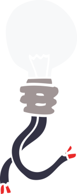 Bir insan tarafından çizilmiş karalama elektrik ampulü.