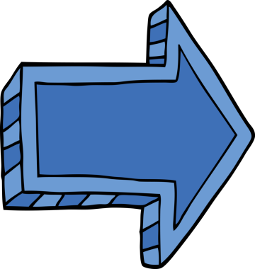 bir insan tarafından çizilmiş karalama yönetmenliği oku