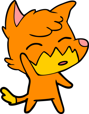 bir insan tarafından çizilmiş tilki çizgi filmi