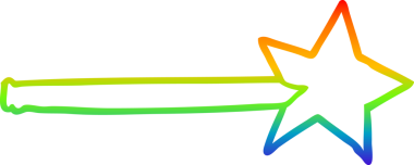gökkuşağı gradyan çizgisi bir insan tarafından çizilmiş sihirli bir yıldız değneği