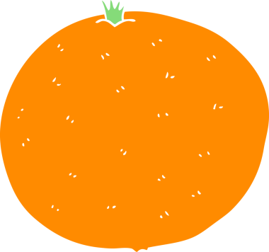 Bir insan tarafından çizilmiş turuncu düz renk çizimi