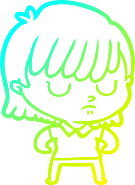 Bir insan tarafından çizilmiş bir karikatür kadın çizimi.