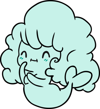 Bir insan tarafından çizilmiş güzel bir hayalet deniz kızı.