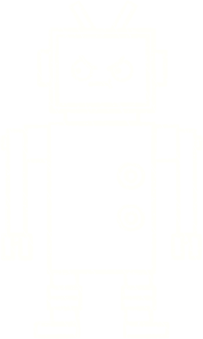 Bir insan tarafından çizilen robot tebeşiri.