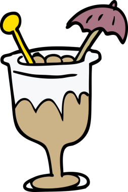 Bir insan tarafından çizilmiş karalama kokteyli.