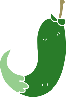 Bir insan tarafından çizilmiş kırmızı biber karalaması.