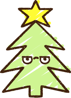 Bir insan tarafından çizilmiş Noel Ağacı Tebeşiri