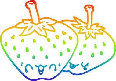 gökkuşağı gradyan çizgi çizimi bir insan tarafından çizilmiş çilekler