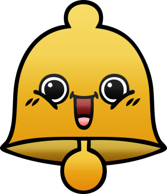 bir insan tarafından çizilmiş bir çanın gölgelenmiş karikatürü