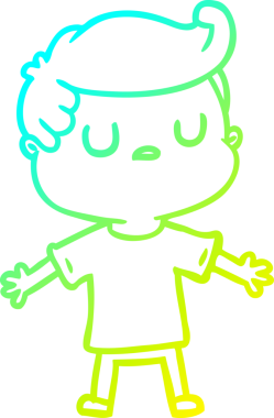 Bir insan tarafından çizilmiş soğuk gradyan çizgi çizimi.