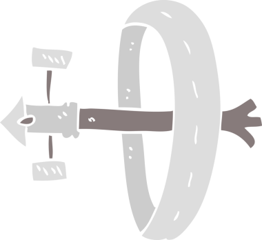 Bir insan tarafından çizilmiş uzay istasyonunun düz renk çizimi