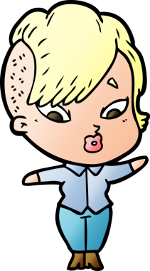 Bir insan tarafından çizilmiş bir karikatür.