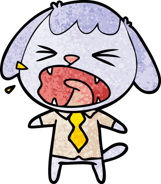 Bir insan tarafından çizilmiş şirin bir köpek havlaması.