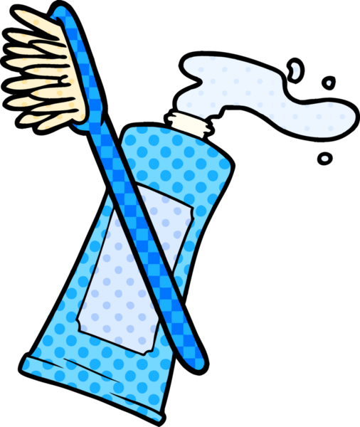 Bir insan tarafından çizilmiş tüpteki krem.