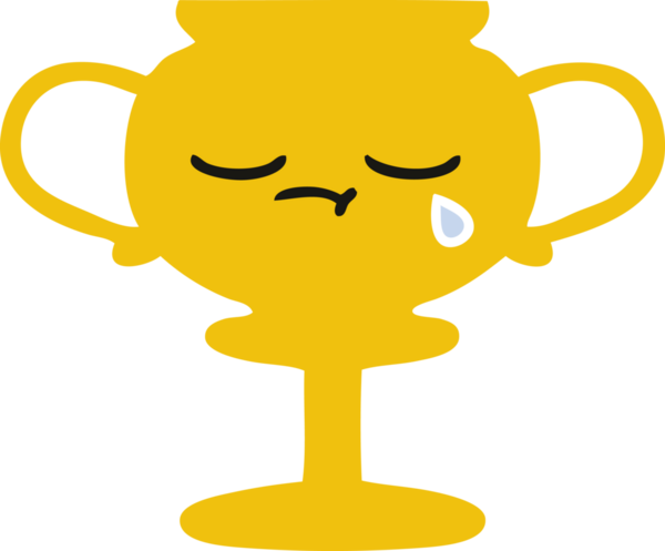 Bir insan tarafından çizilen kupanın düz renkli retro karikatürü