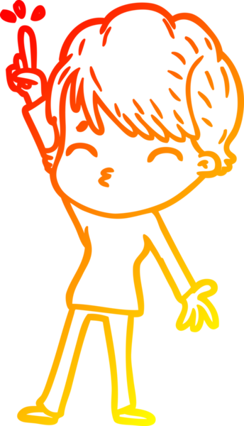 Bir insan tarafından çizilmiş bir karikatür kadın çizimi.