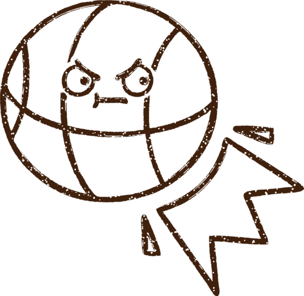 Bir insan tarafından çizilen Basket Topu Kömürü