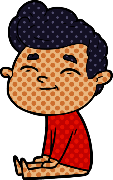 Bir insan tarafından çizilmiş mutlu çizgi film adamı.