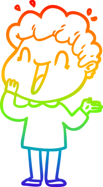 Bir insan tarafından çizilmiş mutlu bir adamın çizgi çizimi.