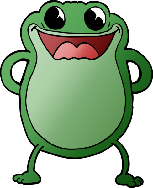 Bir insan tarafından çizilmiş karalama kurbağası.