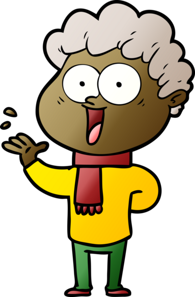 Bir insan tarafından çizilmiş mutlu bir adam.