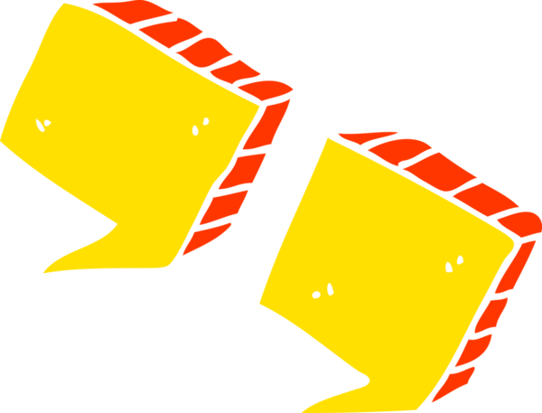 Bir insan tarafından çizilen tırnak işaretlerinin düz renk çizimi