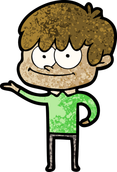 Bir insan tarafından çizilmiş mutlu çizgi film adamı.