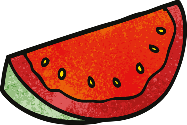 Bir insan tarafından çizilmiş karpuz karpuzu.