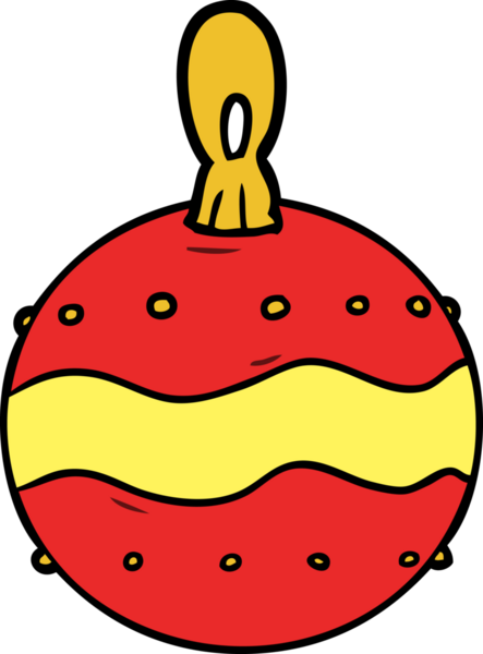 Bir insan tarafından çizilmiş karikatür noel süsleri.