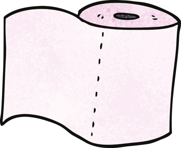 Bir insan tarafından çizilmiş tuvalet kağıdı karalaması.