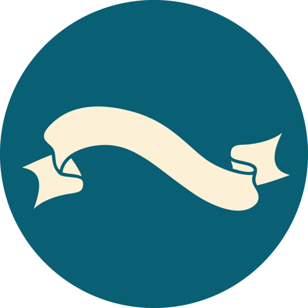 Bir insan tarafından çizilmiş bir pankartın ikonik dövme şekli