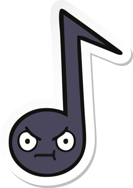 Bir insan tarafından çizilmiş şirin bir karikatür notasının çıkartması.