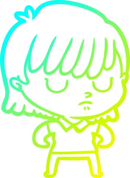 Bir insan tarafından çizilmiş bir karikatür kadın çizimi.