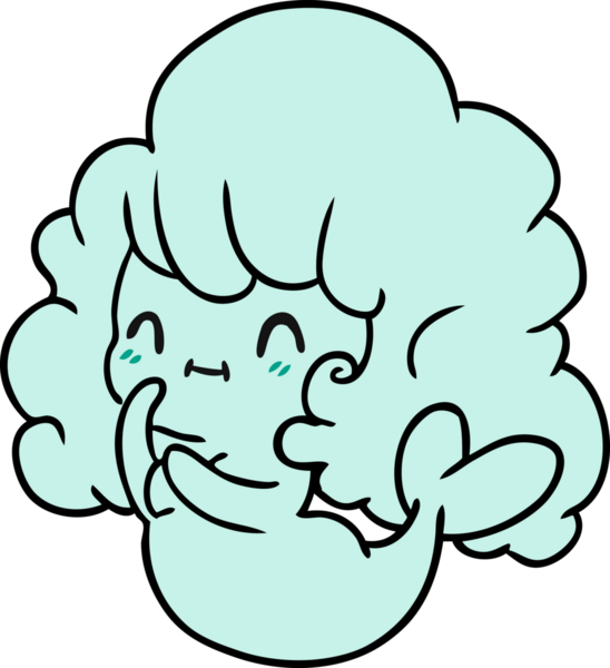 Bir insan tarafından çizilmiş güzel bir hayalet deniz kızı.